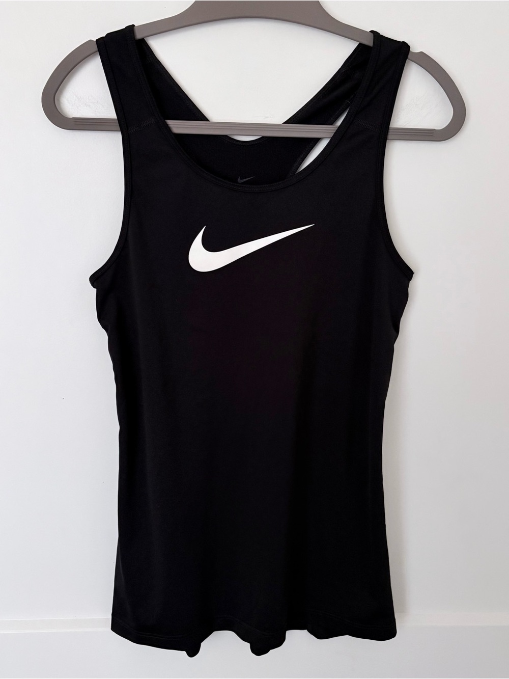 Nike Black Tank Top with White Swoosh